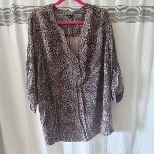 Torrid Blouse Leopard Cheetah print size 4X